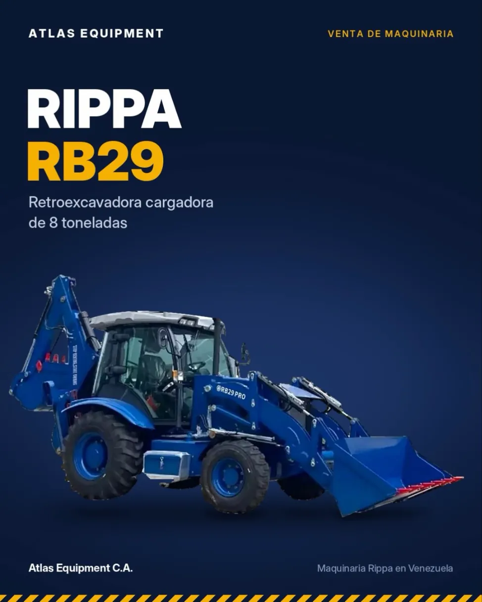 Rippa RB29, retroexcavadora cargadora de 8 toneladas